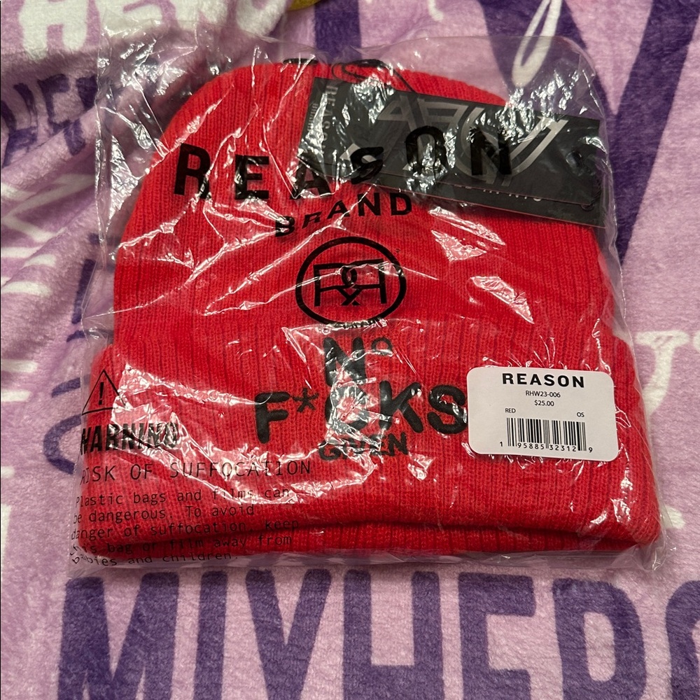 Reason brand Beanie NO F’s! Retail $25 - Picture 3 of 3